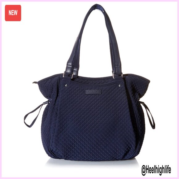 Microfiber Satchel Purse with Adjustable Drawstring and Multiple Pockets